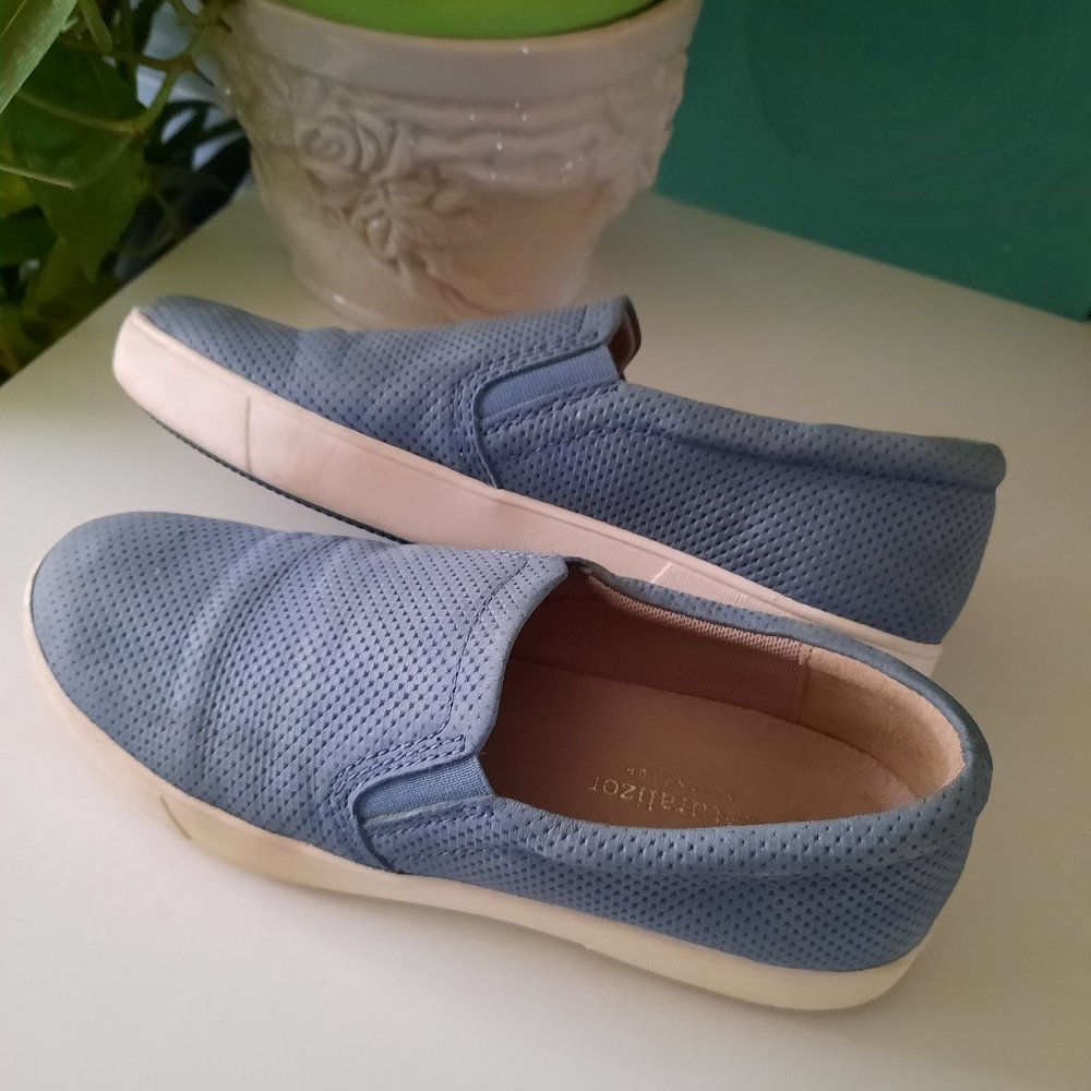 Naturalizer Marianne Leather Slip On Sneakers - Blue Sz 7.5